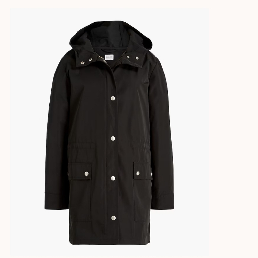 J. Crew Midi-length raincoat with snaps